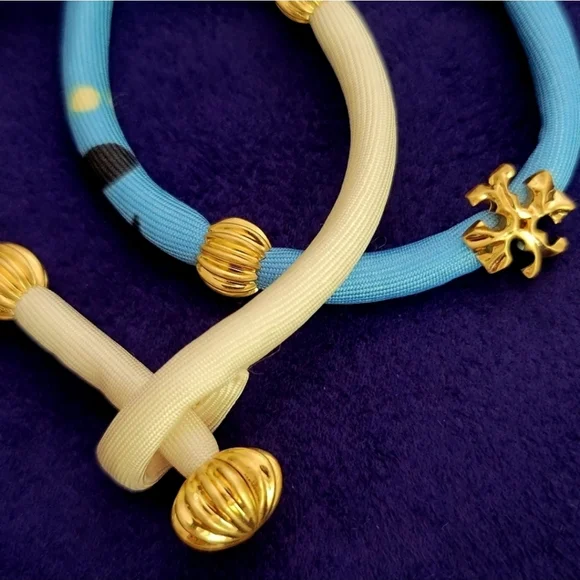 NWT Tory Burch Silk Charm Bracelets Set of 2, Size: OS - Picture 4 of 8